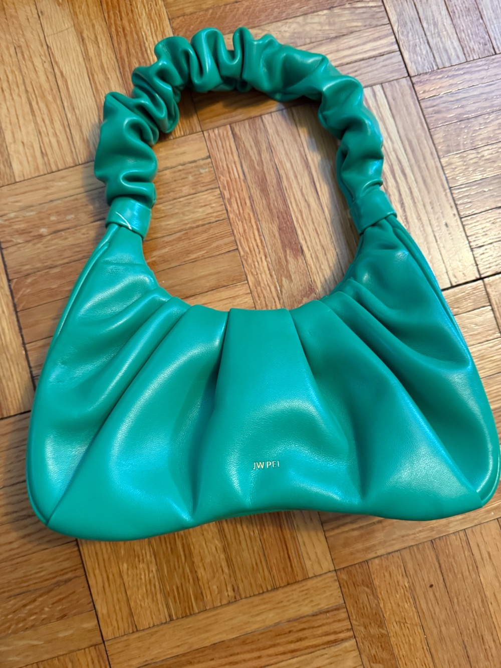JW PEI Green Ruched Shoulder Bag